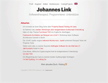 Tablet Screenshot of johanneslink.net